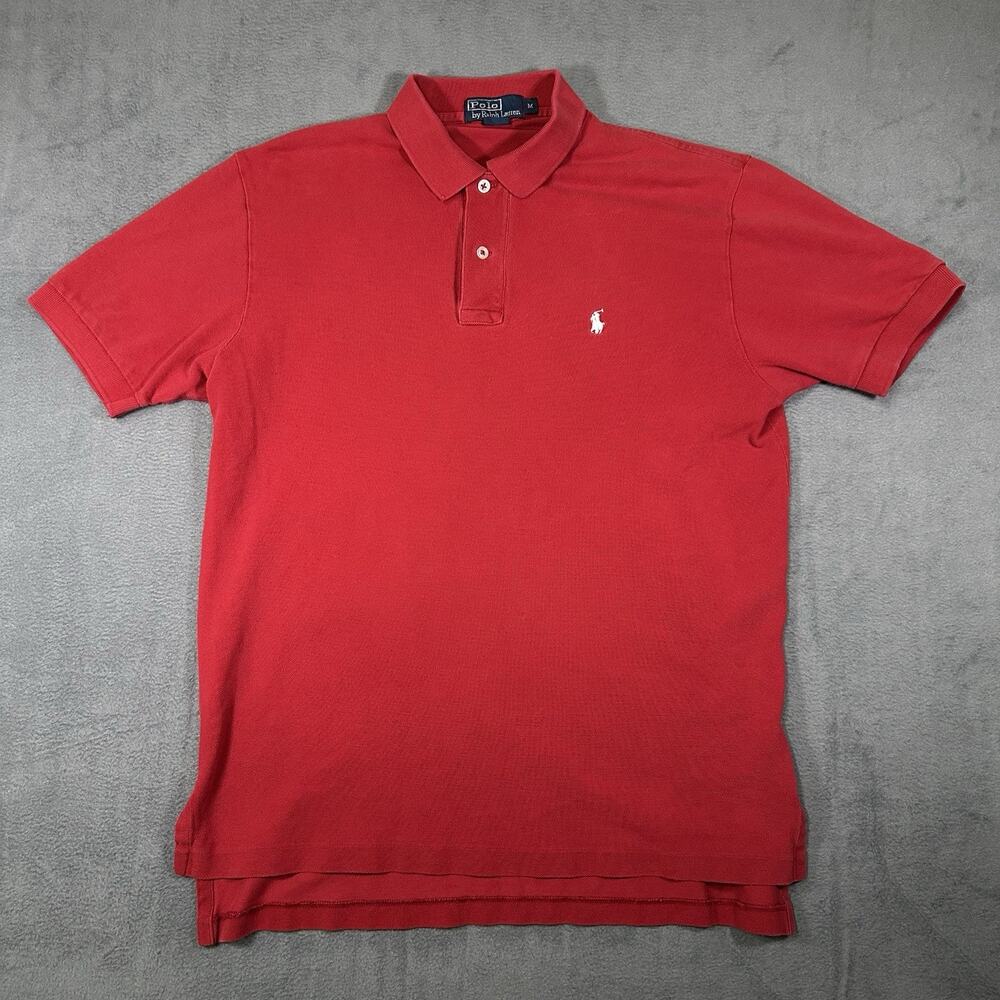 Polo Ralph Lauren Polo Shirt Red Men’s Medium Cotton Classic Y2K Casual Golf